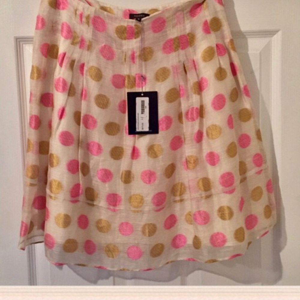 Tocca Paloma Pink and Polkadot Gold skirt